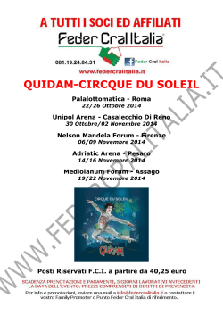 Cirque Du Soleil - feder cral italia