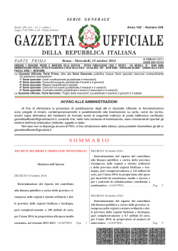 GAZZETTA UFFICIALE