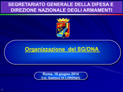 Il SEGRETARIATO GENERALE DELLA DIFESA E DIREZIONE