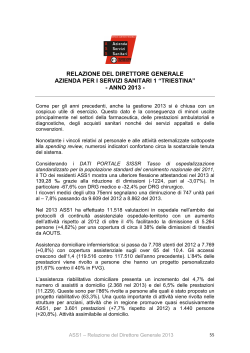 anno 2013 - Azienda per i Servizi Sanitari n.1 Triestina