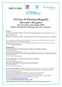 II Corso di Elettrocardiografia del cane e del gatto