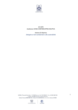 Documentazione UCINA - Senato della Repubblica