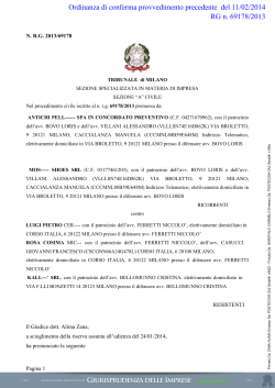 scarica la sentenza - Giurisprudenza delle imprese
