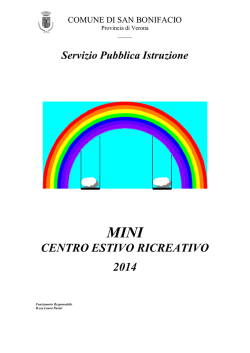 CENTRO ESTIVO RICREATIVO 2014