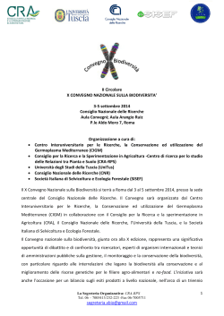 x convegno nazionale sulla biodiversita - SISEF