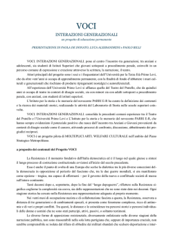 INTERAZIONI GENERAZIONALI
