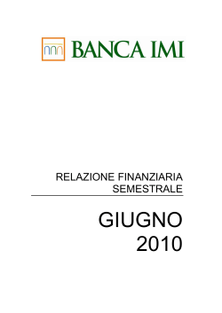 GIUGNO 2010 - Banca IMI