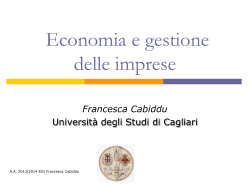 Francesca Cabiddu - Economia - Università degli studi di Cagliari.