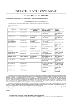 Autorizzazione della proroga scorte relativamente a taluni