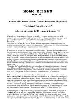 Homo Ridens - Comunicato stampa