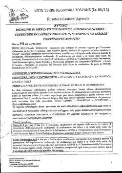 Indagine di mercato per bonifica 231014