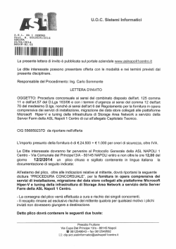Lettera di Invito - ASL Napoli 1 Centro
