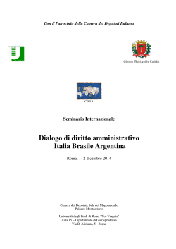 Dialogo di diritto amministrativo Italia Brasile Argentina
