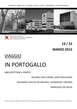 programma_viaggio a porto - Ordine degli Architetti PPC della