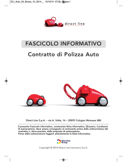 FASCICOLO INFORMATIVO Contratto di Polizza Auto