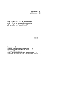 Circolare n. 32 DLgs. 21.11.2014 n. 175 di semplificazioni fiscali
