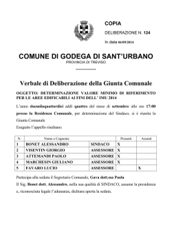 dlg Delibera 124 del 04.09.2014 Valori minimi aree edificabili