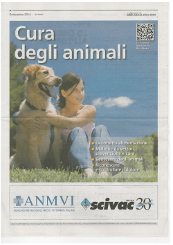 Cura degli animali - settembre 2014