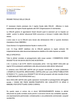Guida fiscale sulle ONLUS