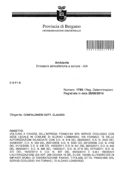 IIIII IIIIII II II IIIIII II - Determinazioni
