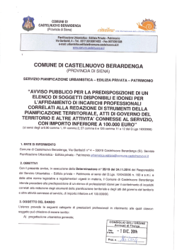 comune di castelnuovo berardenga (si) – avviso pubblico per la