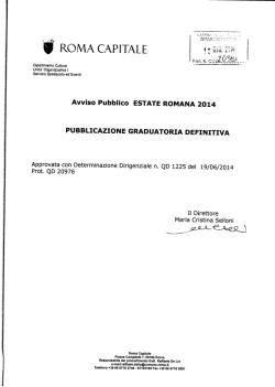 Graduatoria definitiva Estate romana 2014