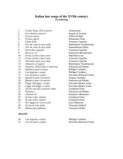 Italian lute songs of the XVIth century