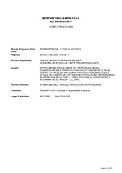 Determinazione n. 5522 del 23/04/2014