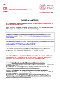 DPG DPSS FISPPA AVVISO AI LAUREANDI