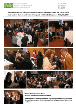 Impressionen der offenen Themenrunde der Di&ouml;zesansynode am