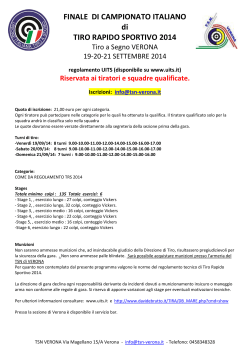 TSN Verona 19-20-21 Settembre 2014
