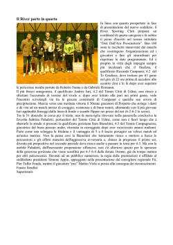 Il River parte in quarta
