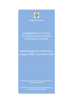 novembre 2014 - Assessorato alla Cultura Regione Calabria