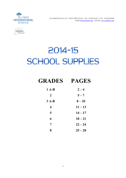 G1-G8 SCHOOL SUPPLIES 2014-15 - The Udine International