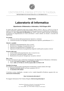 Lettera di invito - Orientamento - Università degli Studi di Parma