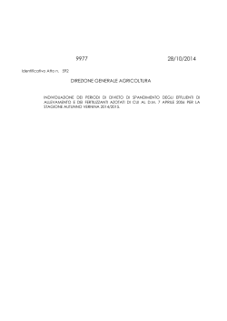 Decreto D.G.A. n. 9977 del 28 ottobre 2014