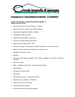 Programma completo corso Fotoritocco PDF