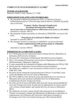 Curriculum Vitae - DipMat - Università degli Studi di Salerno