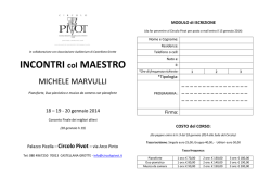 INCONTRI col MAESTRO MARVULLI 2014