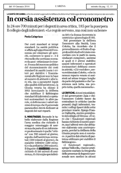 In corsia assistenza col cronometro