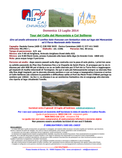Domenica 13 Luglio 2014 Tour del Colle del Moncenisio e Col