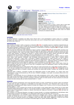 Vette Grandi – Col di Luna - Pavione (2335 m)