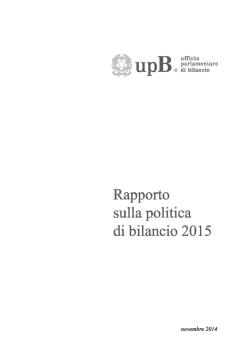 Rapporto sulla politica di bilancio 2015