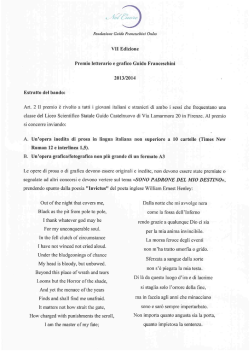 Estratto del bando - Liceo Scientifico Castelnuovo
