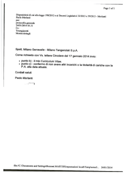 Ing. Paolo Merlanti - Milano Serravalle