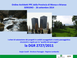 la DGR 2727/2011 - Ordine Architetti PPC Monza