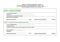 DGR n. 1150 del 26 luglio 2012, articolo 11 REGISTRO DELLE
