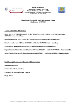 15 Ottobre 2014 - Camera di Commercio di Latina