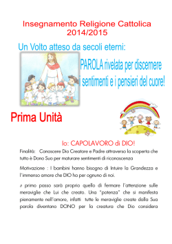 Io: CAPOLAVORO di DIO! - Istituto Canossiane Como