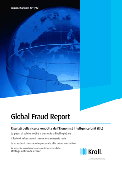 Scarica il Rapporto - Global Fraud Report